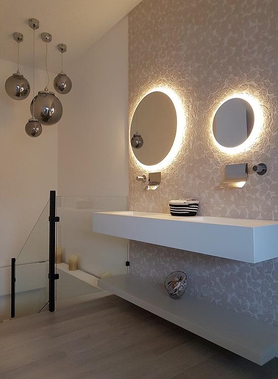 Mueble de baño con espejos circulares_indoormobel